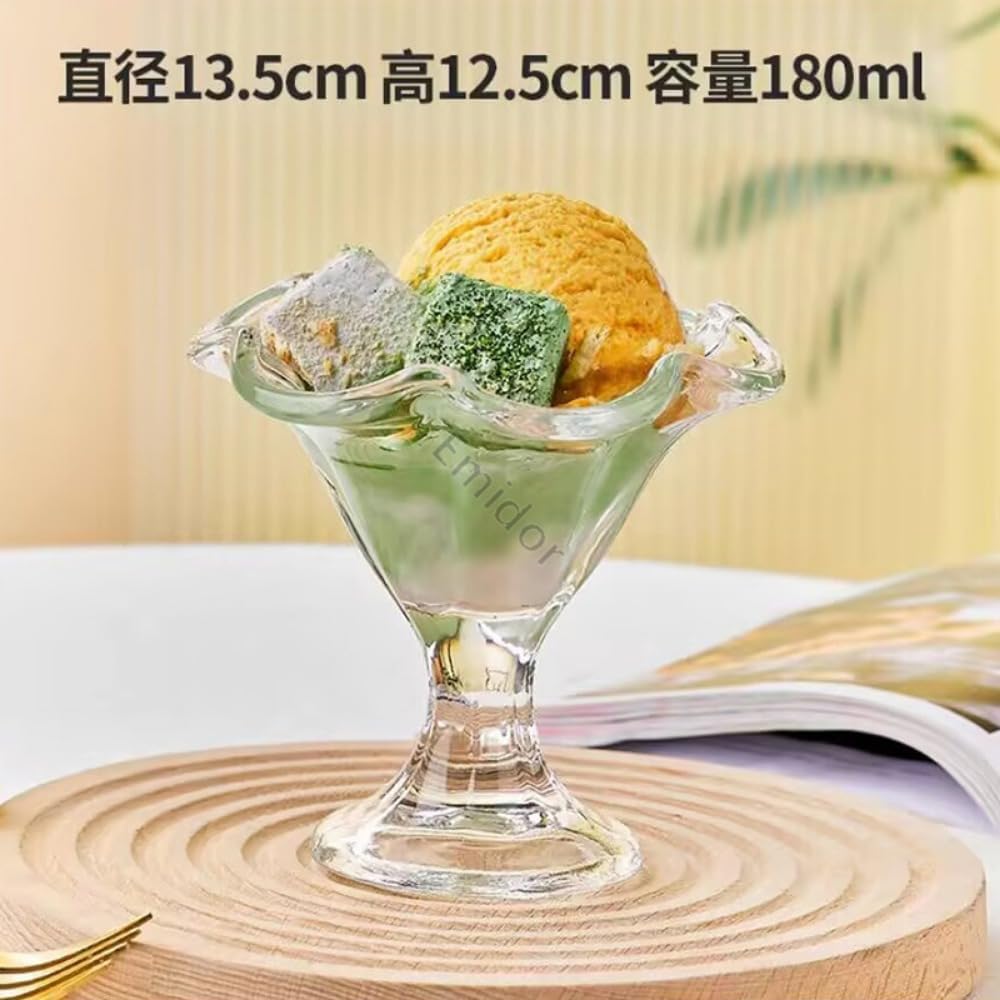 Wyazziv パフェグラス クリア 190ml 4/6個セット デザート サンデー